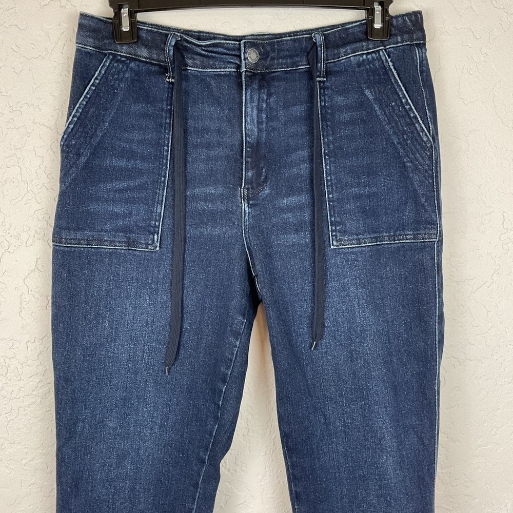 Women’s Judy Blue Dark Wash Pull On Jogger Jeans Drawstring Size 15/32 - Picture 4 of 8